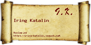 Iring Katalin névjegykártya